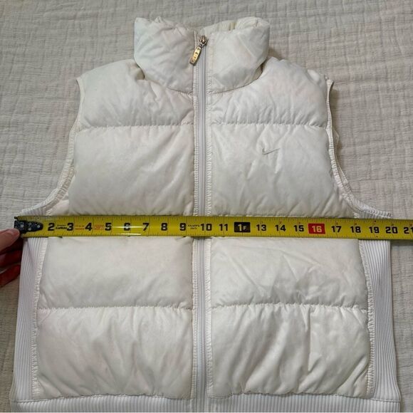 Vintage Y2K Nike Puffer Vest 12-14 XL White Duck Goose Down - Picture 4 of 10